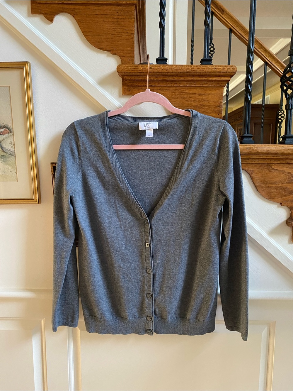 LOFT V-neck Button Sweater MP